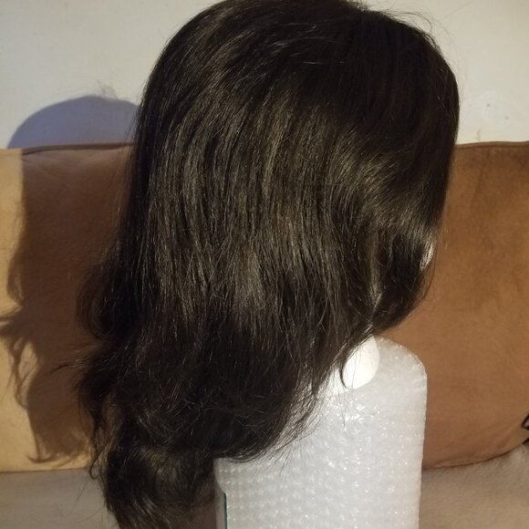 Dark Brown, Medium Length, Lace Front, Shag Wig - Picture 5 of 7